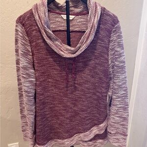 Christopher & Banks Maroon Cowl Neck Sweater